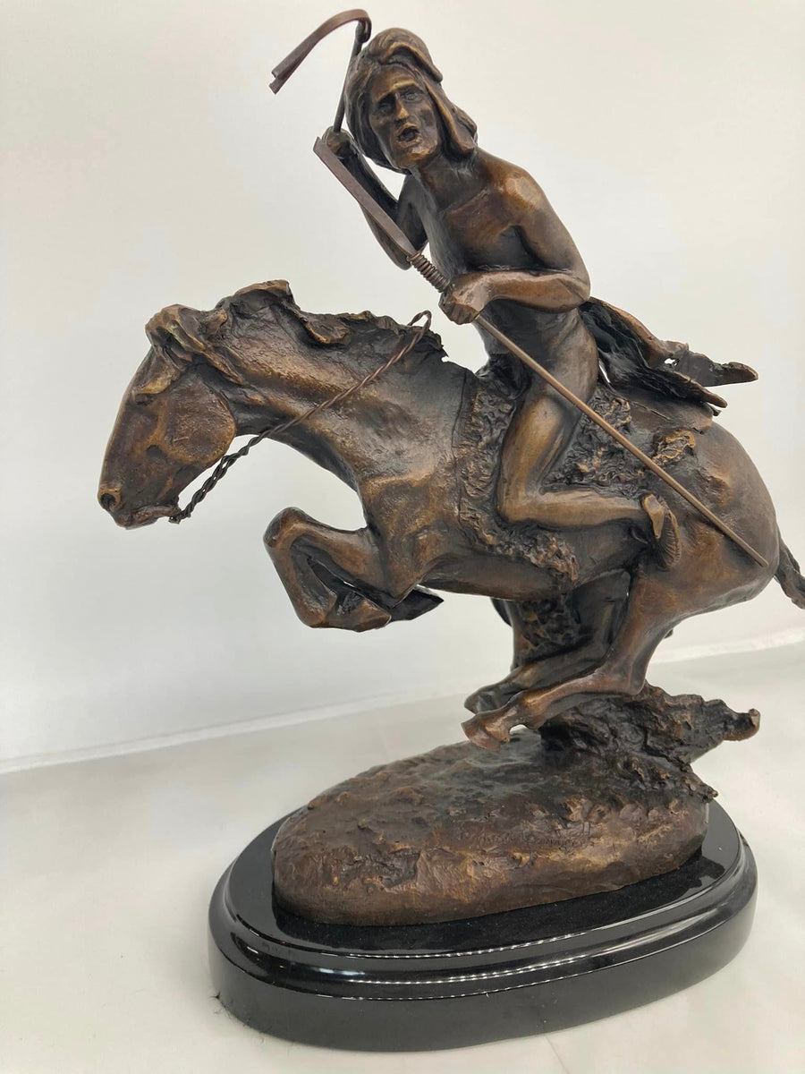 Remington “The Cheyenne” Bronze Sculpture Reproduction – Western