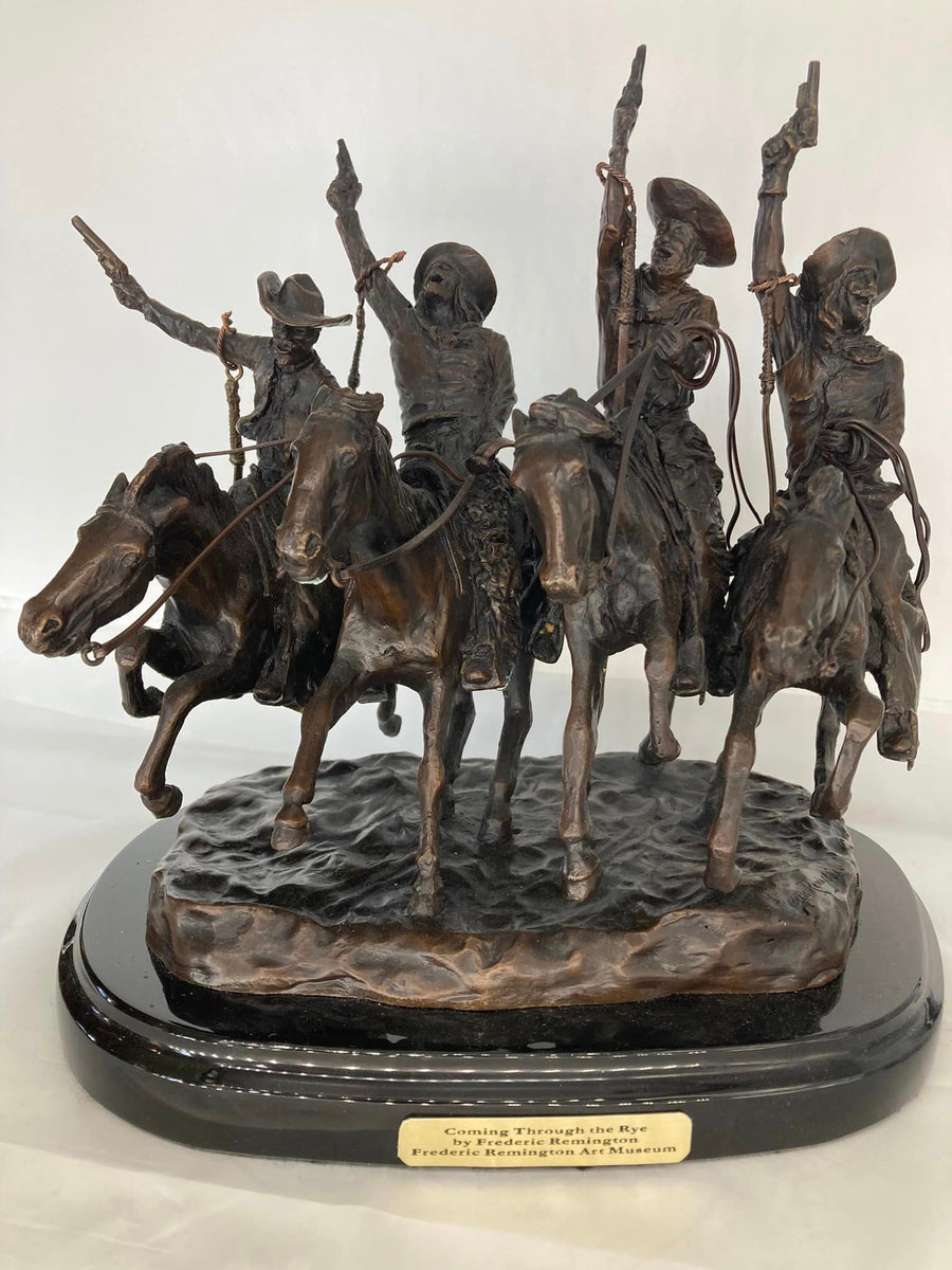Remington “Coming Through the Rye” Bronze Sculpture Reproduction