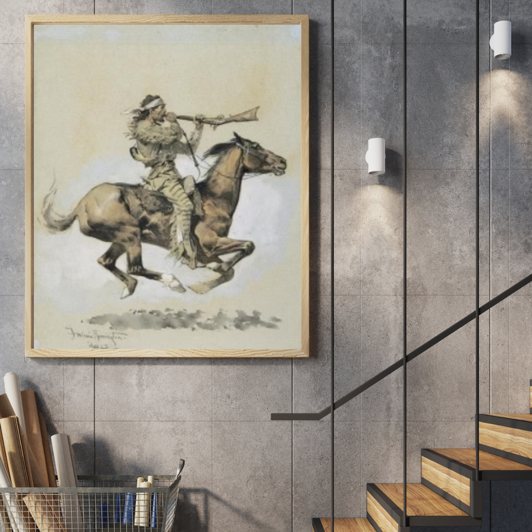 Buffalo Hunter Spitting a Bullet into a Gun 1892 – Frederic Remington ...