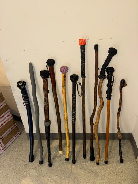 28 - Handcrafted Rustic Walking Sticks