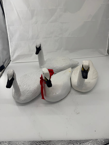28 - Assorted large Swan/Duck/Goose Carvings