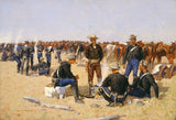 A Cavalryman's Breakfast on the Plains 1892 print